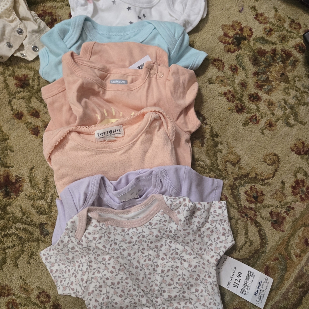 Baby Bodysuit Bundle in Pastel Colors